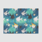 Angelfish Aquarium Pattern Tissuepapier (Voorkant)