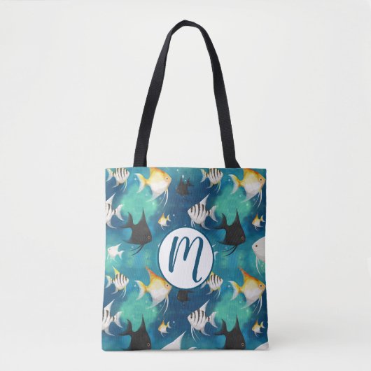 Angelfish Aquarium Pattern Tote Bag (Voorkant)