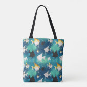 Angelfish Aquarium Pattern Tote Bag (Achterkant)