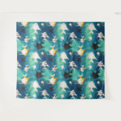 Angelfish Aquarium Pattern Wandkleed (Voorkant (horizontaal))