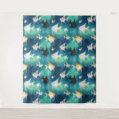 Angelfish Aquarium Pattern Wandkleed (Voorkant)
