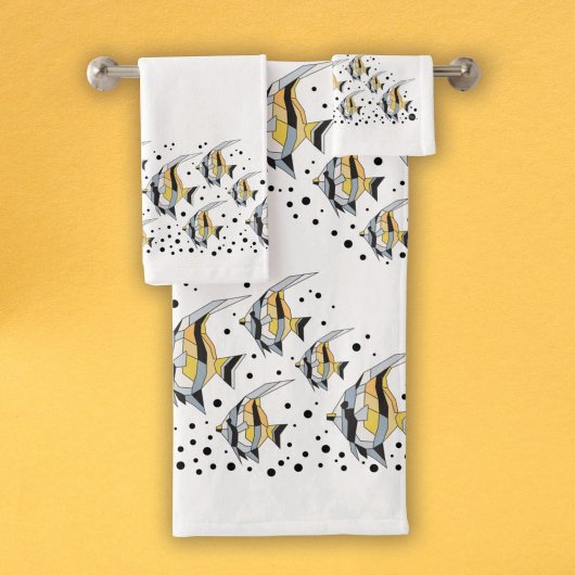 Angelfish Bathroom Towel Set Bad Handdoek