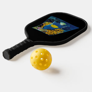 Angelfish bij koraalrif - Fotografisch ontwerp Pickleball Paddle