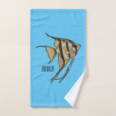 Angelfish cartoon illustratie bad handdoek (Handdoek)