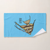 Angelfish cartoon illustratie bad handdoek (Handdoek)