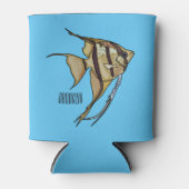 Angelfish cartoon illustratie blikjeskoeler (Voorkant)