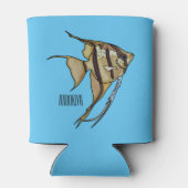 Angelfish cartoon illustratie blikjeskoeler (Achterkant)