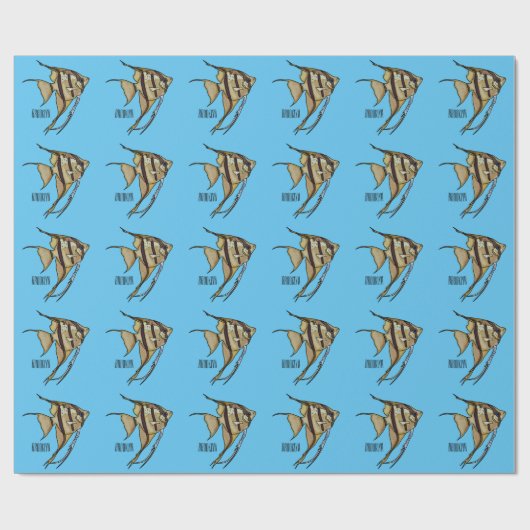 Angelfish cartoon illustratie cadeaupapier (Vlak)