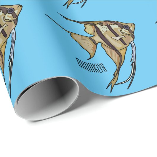 Angelfish cartoon illustratie cadeaupapier (Rol Hoek)
