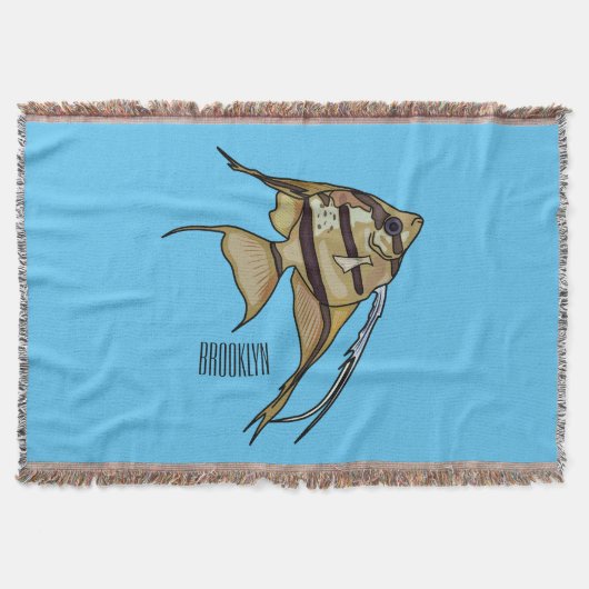 Angelfish cartoon illustratie deken (Voorkant)