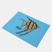 Angelfish cartoon illustratie deurmat (Schuin)