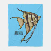 Angelfish cartoon illustratie fleece deken (Voorkant)