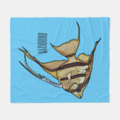 Angelfish cartoon illustratie fleece deken (Voorkant (Horizontaal))