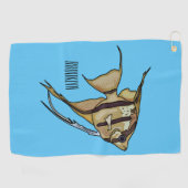 Angelfish cartoon illustratie golfhanddoek (Horizontaal)