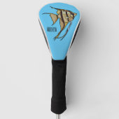 Angelfish cartoon illustratie golfheadcover (Voorkant)