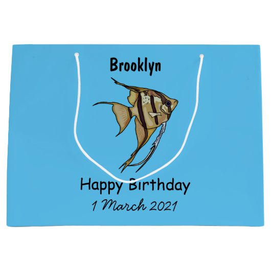 Angelfish cartoon illustratie groot cadeauzakje (Voorkant)