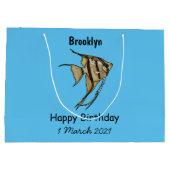 Angelfish cartoon illustratie groot cadeauzakje (Achterkant)