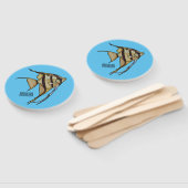 Angelfish cartoon illustratie handwaaier (Niet-gemonteerd)