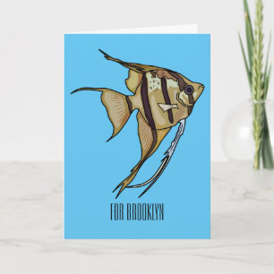 Angelfish cartoon illustratie kaart