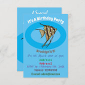 Angelfish cartoon illustratie kaart (Voorkant / Achterkant)