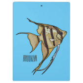 Angelfish cartoon illustratie klembord (Achterkant)