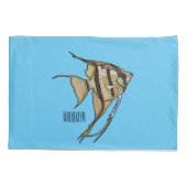 Angelfish cartoon illustratie kussensloop (Achterkant)