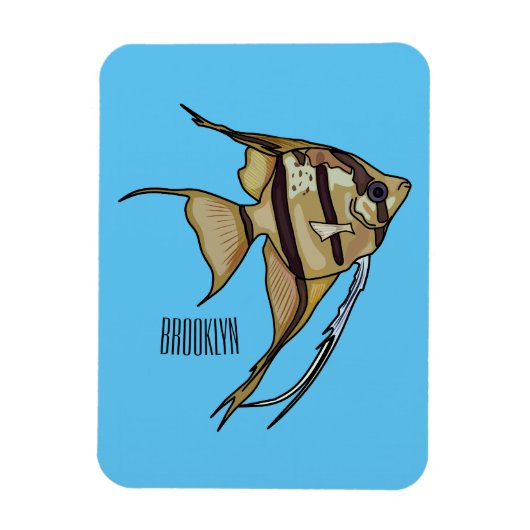 Angelfish cartoon illustratie magneet (Verticaal)