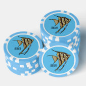Angelfish cartoon illustratie poker chips (Opstapeling)