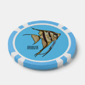 Angelfish cartoon illustratie poker chips (Enkel)