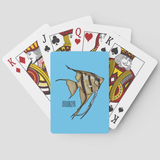 Angelfish cartoon illustratie pokerkaarten (Achterkant)