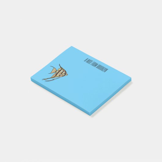 Angelfish cartoon illustratie post-it® notes (Schuin)