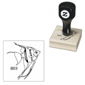 Angelfish cartoon illustratie rubberstempel (Gestempeld)