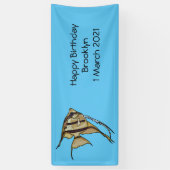 Angelfish cartoon illustratie spandoek (Verticaal)