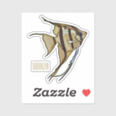 Angelfish cartoon illustratie sticker (Vel)