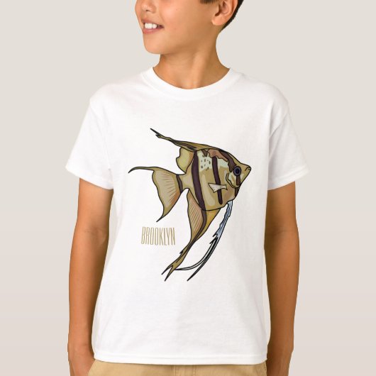 Angelfish cartoon illustratie t-shirt (Voorkant)