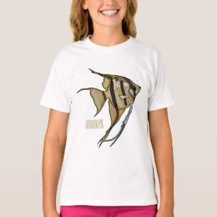 Angelfish cartoon illustratie t-shirt