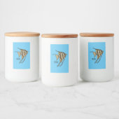 Angelfish cartoon illustratie voedselcontainer etiket (Flessen)