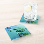 Angelfish Clear Blue Water Glazen Onderzetter (Schuin)