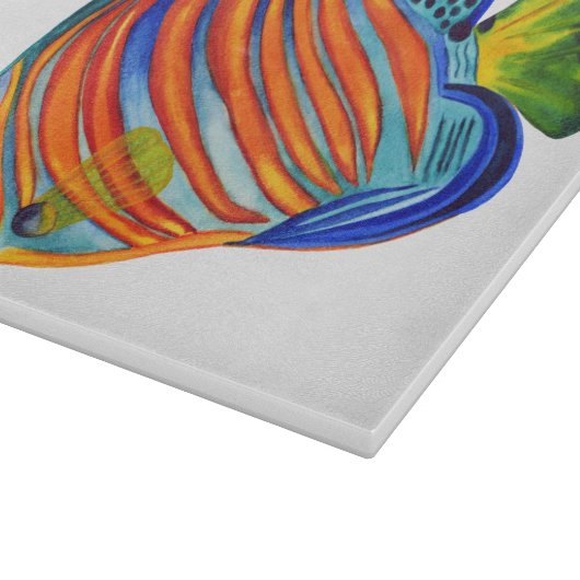 Angelfish design decorative chopping board snijplank (Hoek)