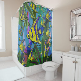 Angelfish Fantasy Scene No. 8 Shower Curtain Douchegordijn
