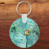Angelfish "fine art" collage sleutelhanger (Voorkant)