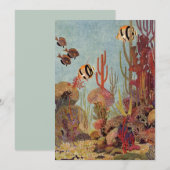 Angelfish in koraal,  tropische vissen in de oceaa (Voorkant / Achterkant)