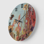 Angelfish in koraal,  tropische vissen in de oceaa grote klok (Hoek)