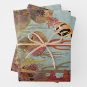 Angelfish in koraal,  tropische vissen in de oceaa inpakpapier vel (In situ)