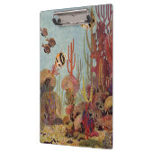 Angelfish in koraal,  tropische vissen in de oceaa klembord (Links)