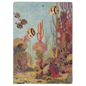 Angelfish in koraal,  tropische vissen in de oceaa klembord (Achterkant)