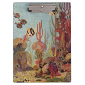 Angelfish in koraal,  tropische vissen in de oceaa klembord (Voorkant)