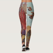 Angelfish in koraal,  tropische vissen in de oceaa leggings (Achterkant)