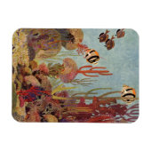 Angelfish in koraal,  tropische vissen in de oceaa magneet (Horizontaal)