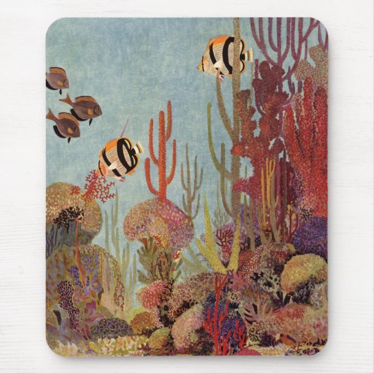 Angelfish in koraal, tropische vissen in de oceaa muismat (Voorkant)